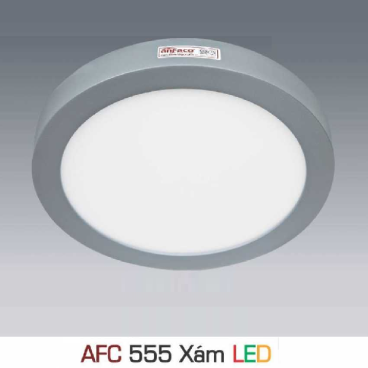 AFC 555 Xám LED 22W: Đèn LED ốp nổi vỏ màu xám 22W - KT: Ø300mm x H40mm - 1 chế độ ánh sáng ( vàng/trung tính/trắng)