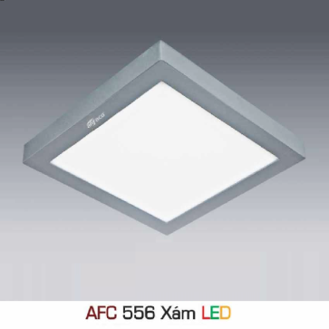 AFC 556 Xám LED 22W: Đèn LED vuông ốp nổi vỏ màu xám 22W  - KT: 300mm x 300mm x H40mm - 1 chế độ ánh sáng (vàng/trung tính/trắng)
