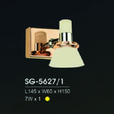 HF - SG - 5627/1: Đèn rọi gương/tranh - KT: L145mm x W60mm x H150mm - Đèn LED 7W ánh sáng đổi 3 màu