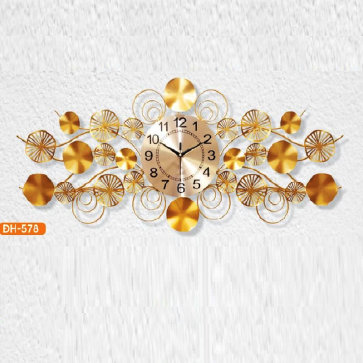 HF - ĐH - 578: Đồng hồ trang trí hình cánh hoa - KT:  L1000mm x H500mm