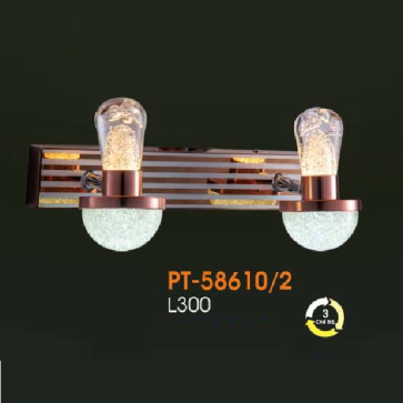 VE - PT - 58610/2: Đèn rọi tranh/gương 2 bóng - KT: L300mm - Đèn LED ánh sáng đổi 3 màu