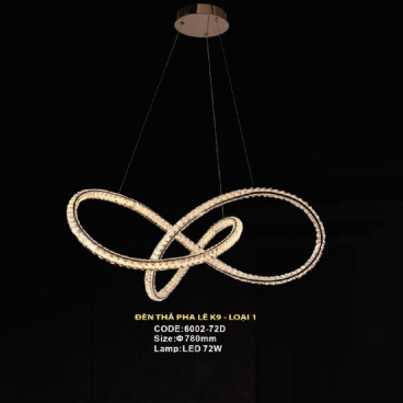 CODE: 6002-72D: Đèn thả vòng LED Phale cách điệu - KT: Ø780mm - Đèn LED 72W