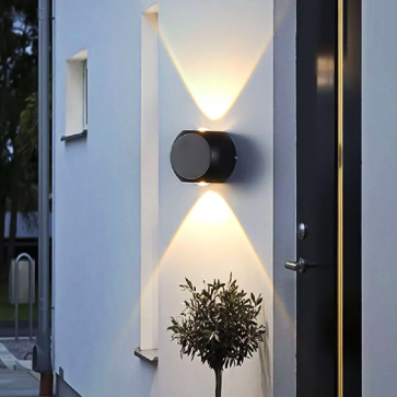 VNT - 6007: Đèn gắn tường ngoài trời - IP 67 - KT: Ø60mm - Đèn LED ánh sáng vàng 3500K