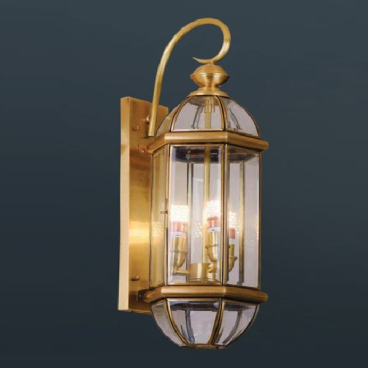 HF - VĐ - 6008L: Đèn đồng gắn tường ngoài trời  - KT: L220 mm x W220mm x H650mm - Bóng đèn E14 x 3