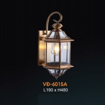 VE - VĐ -  6015A: Đèn gắn tường đồng - KT: L190mm x H480mm - Đèn chân E27 x 1 bóng