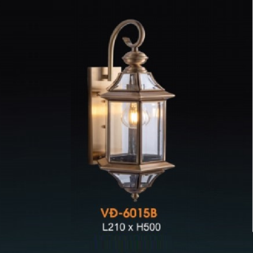 VE - VĐ - 6015B: Đèn gắn tường đồng  - KT: L210mm x H500mm - Đèn chân E27 x 1 bóng