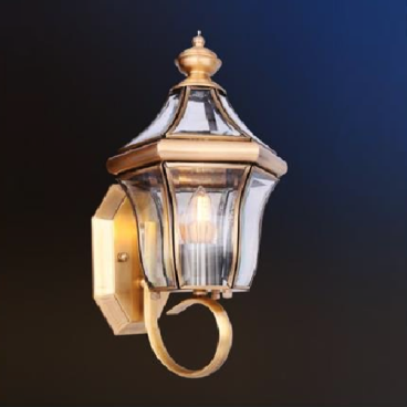 HF - VĐ - 6052: Đèn đồng gắn tường ngoài trời - KT: L200 mm x W200mm x H400mm - Bóng đèn E27 x 1