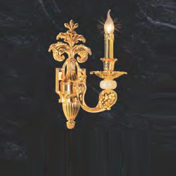 NV 6061/1: Đèn gắn tường đồng - KT: L270 mm x H400mm - Bóng đèn E14 x 1