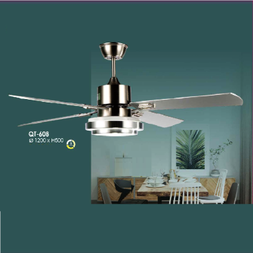 QT - 608: Quạt trần đèn 4 cánh thẳng