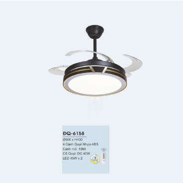 ĐQ-6158: Quạt trần đèn LED