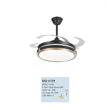 ĐQ-6159: Quạt trần đèn LED