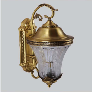 VE - VĐ - 6182: Đèn gắn tường ngoài trời đồng - KT: L230mm x H560mm - Bóng đèn E27 x 1 bóng