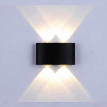 LH - VNT - 619 - 19/Đen: Đèn gắn tường ngoài trời - KT: W115mm x H75mm - Đèn LED ánh sáng vàng 3500K