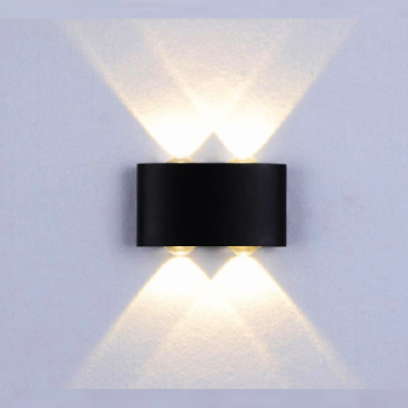LH - VNT - 619 - 19/Đen: Đèn gắn tường ngoài trời - KT: W115mm x H75mm - Đèn LED ánh sáng vàng 3500K