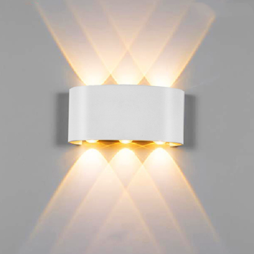 VNT - 620 - 19: Đèn gắn tường ngoài trời - KT: W160mm x H75mm - Đèn LED ánh sáng vàng 3500K