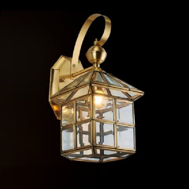 HF - VĐ - 6222: Đèn đồng gắn tường ngoài trời - KT: L200 mm x H400mm - Bóng đèn E27 x 1