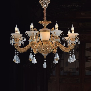 35 - DC6239T8: Đèn chùm nến 8 tay - KT: Ø850mm x H570mm - Bóng đèn nến E14 x 8 bóng