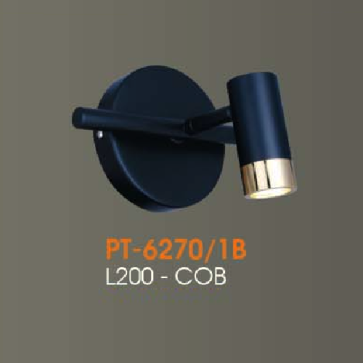 VE - PT - 6270/1B: Đèn rọi tranh/gương  đơn - KT: L200mm - Đèn LED COB