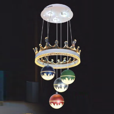 NB 636/4: Đèn thả LED 4 bóng - KT: Ø500mm x H900mm - Đèn LED 60W đổi 3 màu