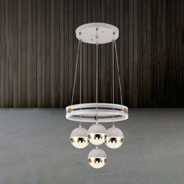 HF- TL 6369/4: Đèn thả LED - KT: Ø400mm x H1000mm - Đèn LED 48W đổi 3 màu