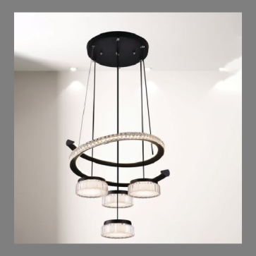 HF-TL 6370/4: Đèn thả LED - KT: Ø460mm  x H1000mm - Đèn LED 50W đổi 3 màu