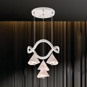 HF - TL -  6374/4: Đèn thả LED - KT: Ø410mm*H1000mm - Đèn LED 48W đổi 3 màu