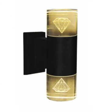 VNT - 655: Đèn gắn tường ngoài trời - KT: Ø90mm x H240mm - Đèn LED 18W