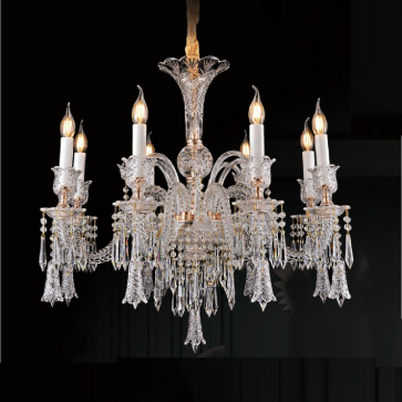 CODE: 6008 - 8: Đèn chùm Phale nến 8 tay - KT: Ø750mm x H700mm - Bóng đèn chân E14 x 8 bóng