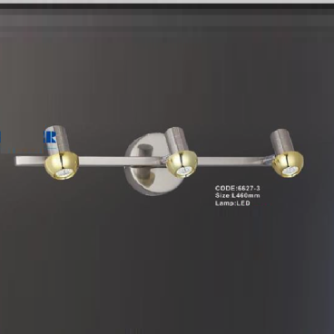 CODE: 6627 - 3: Đèn rọi tranh/gương 3 bóng  - KT: L460mm - Đèn LED ánh sáng vàng