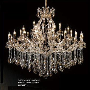 CODE: 68013/20+10+5+1: Đèn chùm Phale nến 36 tay - KT: Ø1500 x H1500mm - Đèn nến chân E14 36 bóng