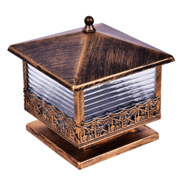 CODE: 6852: Đèn gắn đầu trụ - KT: L300mm x H350mm - Bóng đèn E27 x 1