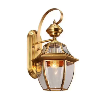 VD - 687C - 20 : Đèn gắn tường ngoài trời xi mạ đồng - KT: W200mm x H390mm - Bóng đèn E27 x 1