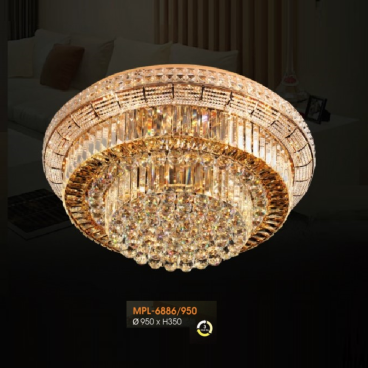 VE - MPL- 6886/950: Đèn áp trần Phale - KT: Ø950mm x H350mm - Đèn LED đổi 3 màu