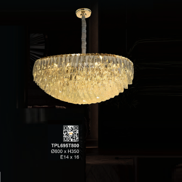 TPL695T800: Đèn thả Phale - KT: Ø800mm x H350mm - Bóng đèn E14 x 16 bóng