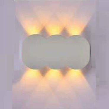 AN - VL - 8102/6 - WH: Đèn gắn tường ngoài trời -  KT: L155mm x H80mm - Đèn LED 6W ánh sáng vàng 3500K