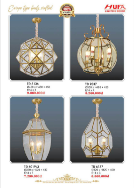 CATALOGUE ĐÈN HUFA ( CK TỪ 55%-65%)