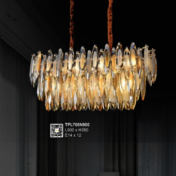 35 - TPL708N900: Đèn thả Phale Ngang - KT: L900mm x H350mm - Đèn E14 x 12 bóng