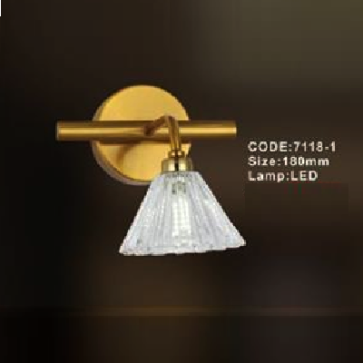 CODE:7118-1: Đèn rọi tranh/gương đơn - KT: L180mm - Đèn LED ánh sáng vàng