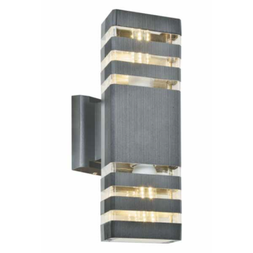 EU - CN - 72: Đèn gắn tường ngoài trời - KT: 110mm x 110mm x H340mm - Bóng đèn E27 x 2