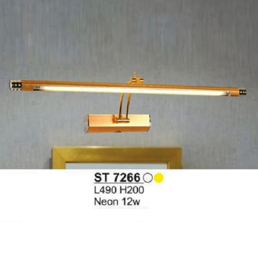 S - ST 7266:  Đèn rọi tranh/rọi gương - KT: L490mm x H200mm - Đèn neon 12W ánh sáng trắng/vàng