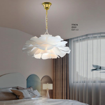 TTK74: Đèn thả đơn - KT: Ø600mm - Bóng đèn E27 x 2 bóng