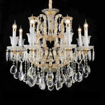 CNQT - 75 : Đèn chùm nến Phale K9 9 tay - KT: Ø800mm x H800mm - Bóng đèn nến E14 x 9 bóng