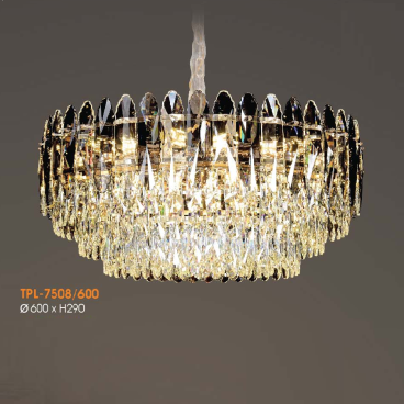 VER - TPL - 7508/600: Đèn thả Phale - KT: Ø600mm x H290mm - Đèn chân E14 x 12 bóng