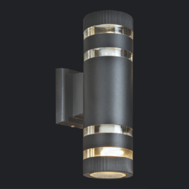 EU - CN - 76: Đèn gắn tường ngoài trời - KT: Ø90mm x W170mm x H300mm - Bóng đèn E27 x 2