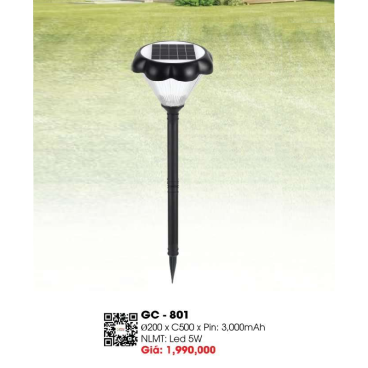 GC - 801: Đèn sân vườn ghim cỏ NLMT