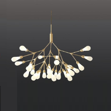 TTK8012T27: Đèn thả chao thủy tinh - KT: Ø1000mm x H760mm - Đèn LED G4 x 27 bóng