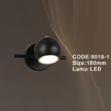 CODE: 8018 -1: Đèn rọi tranh/gương đơn - KT: L185mm - Đèn LED ánh sáng vàng