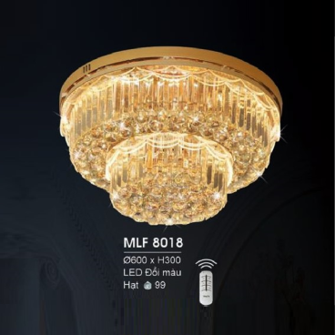 H - MLF 8018: Đèn áp trần Phale, 99 Hạt Phale - KT: Ø600mm x H300mm - Đèn LED SMD đổi màu - Remote