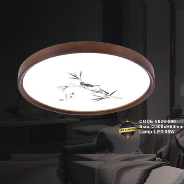 CODE: 8028-500: Đèn áp trần LED - KT: Ø500mm x H60mm - Đèn LED 96W  ánh sáng đổi 3 màu