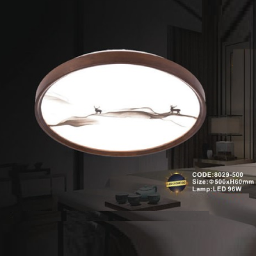 CODE: 8029-500: Đèn áp trần LED - KT: Ø500mm x H60mm - Đèn LED 96W  ánh sáng đổi 3 màu